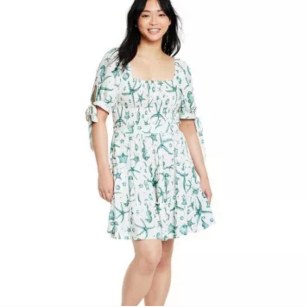 Agua Bendita x Target Deep Sea Print Sleeve Mini Dress